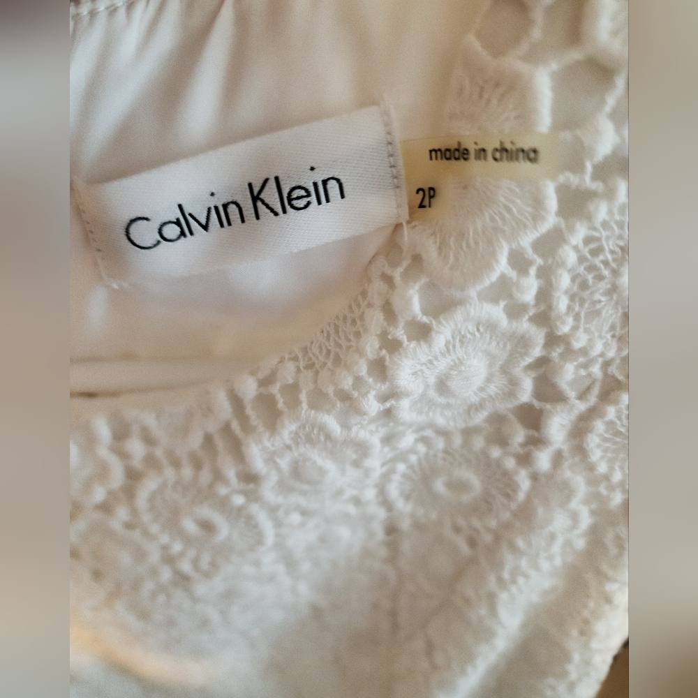 Calvin Klein White Dress 2P - Picture 5 of 11
